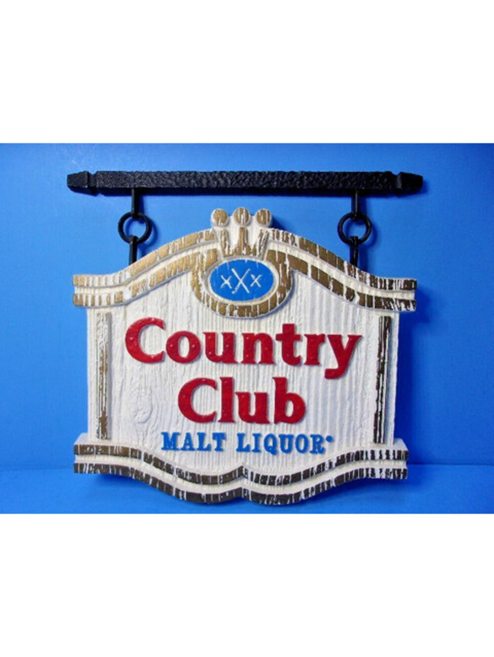 Vintage Country Club Malt Liquor Beer Bar Wall Sign Plaque Pearl Brewing Co.